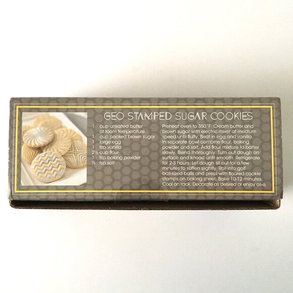 Set of 3 (Three) Nordic Ware Geo Cast Cookie Stamps Cutter Baking Press - Picture 13 of 15